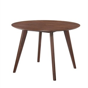 allora mid-century modern dining table in walnut brown