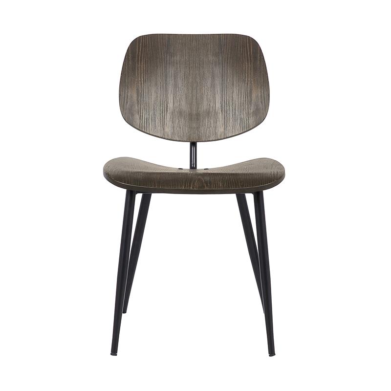 Allora Wood Dining Accent Chairs in Black (Set of 2)