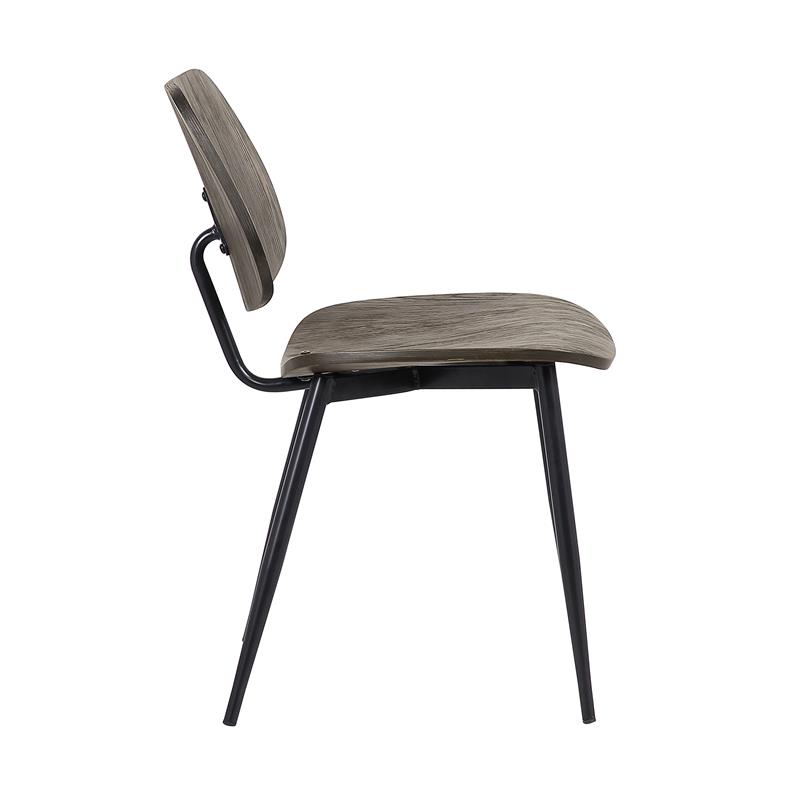 Allora Wood Dining Accent Chairs in Black (Set of 2)