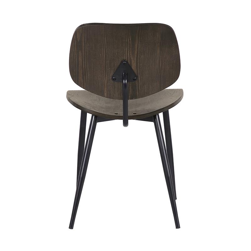 Allora Wood Dining Accent Chairs in Black (Set of 2)
