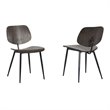 Allora Wood Dining Accent Chairs in Black (Set of 2)