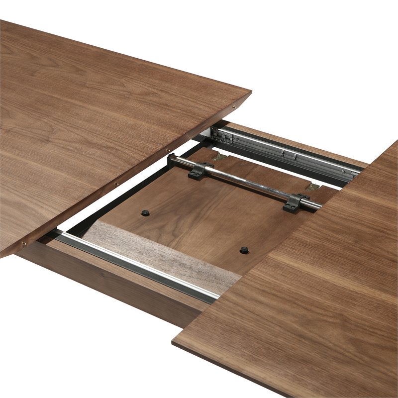 Allora Contemporary Solid Wood Extension Dining Table in Walnut