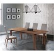 Allora Contemporary Solid Wood Extension Dining Table in Walnut