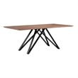 Allora 5-Piece Modern Wood Dining Set with Metal Frame in Brown