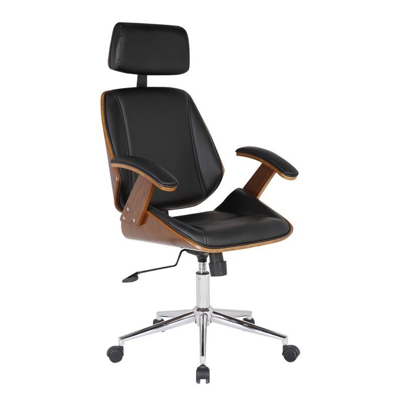Allora Faux Leather Office Chair in Black