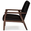 Allora 3 Piece Faux Leather Sofa Set in Brown and Walnut
