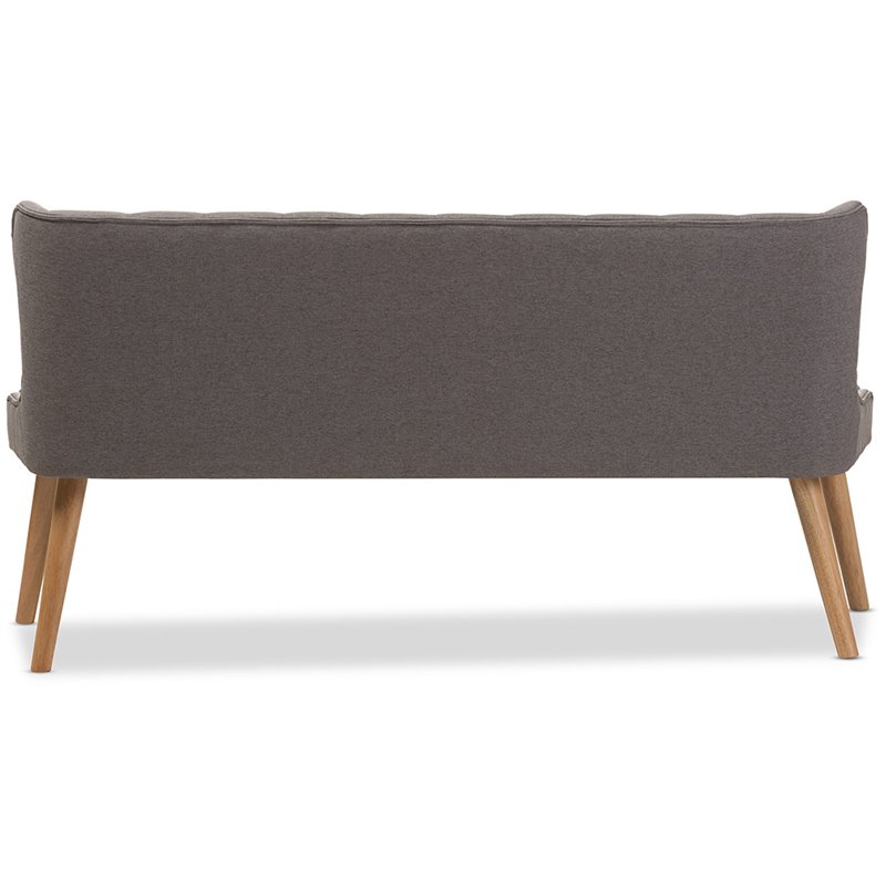 Allora Tufted Wingback Sofa in Gray and Light Brown