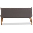 Allora Tufted Wingback Sofa in Gray and Light Brown