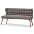 Allora Tufted Wingback Sofa in Gray and Light Brown