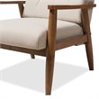 Allora Tufted Accent Chair and Ottoman Set in Light Beige