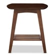 Allora Transitional End Table in Dark Walnut