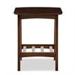 Allora Transitional End Table in Dark Walnut