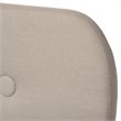 Allora Mid-Century Polyester Fabric Tufted Queen Platform Bed in Light Beige