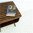 Allora Solid Wood Rectangular End Table in Dark Walnut Brown