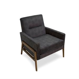 Allora Mid-Century Modern Lounge Chair in Dark Gray