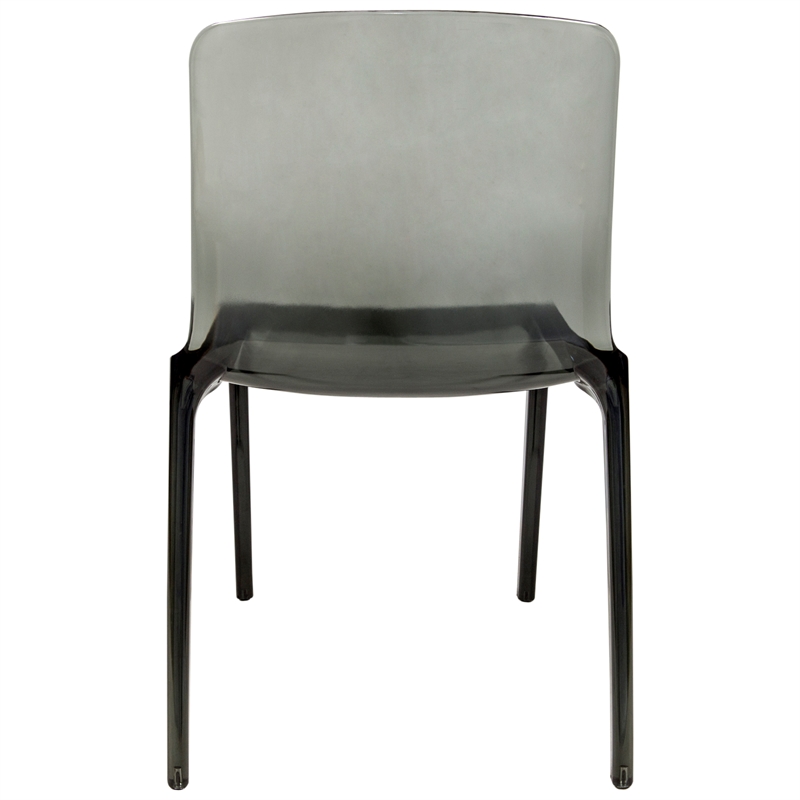 Allora Mid-Century Modern Dining Side Chair in Black (Set of 4)