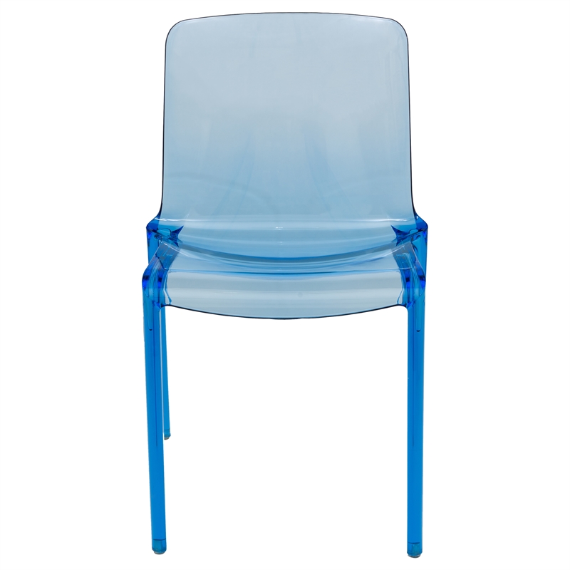 Allora Mid-Century Modern Dining Side Chair in Blue