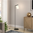 Allora Mid Century Modern Metal Floor Lamp in Black