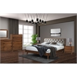 Allora 5 Piece Queen Bedroom Set in Walnut and Stone