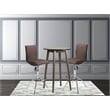 Allora Mid Century Modern Wood Bar Table Set in Cappuccino
