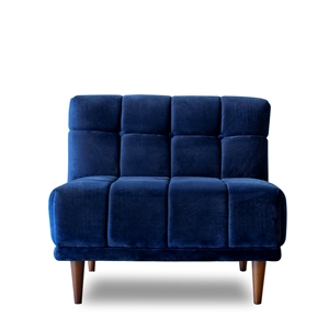 allora mid-century modern velvet armless lounge chair