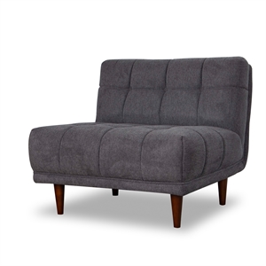 Allora Mid-Century Modern Velvet Armless Lounge Chair