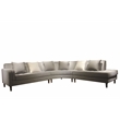 Allora Mid Century Right Hand Facing Sectional in Gray