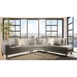Allora Mid Century Right Hand Facing Sectional in Gray
