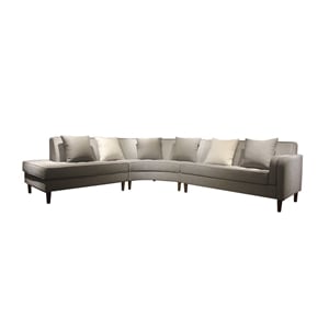 allora mid century left hand facing sectional in gray