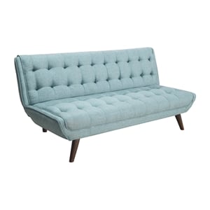 allora urban mid century modern tufted living room sofa bed in blue