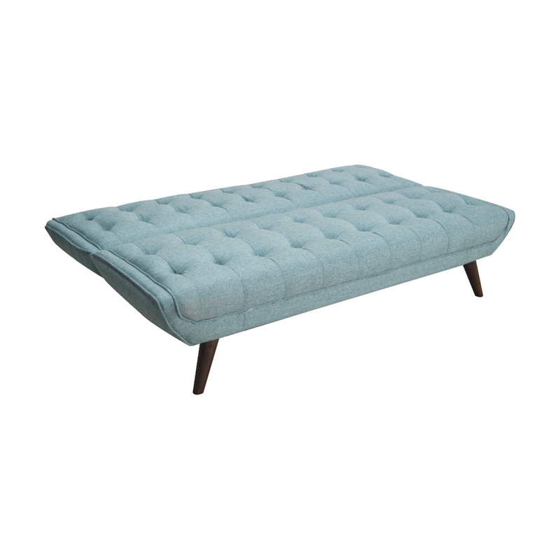 Allora Urban Mid Century Modern Tufted Living Room Sofa Bed in Blue