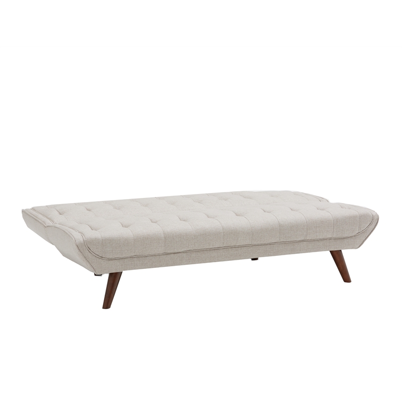 Allora Mid Century Modern Tufted Sofa Bed in Beige