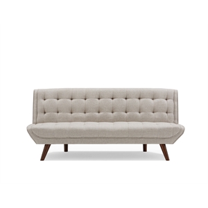 Allora Mid Century Modern Tufted Sofa Bed in Beige