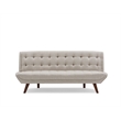 Allora Mid Century Modern Tufted Sofa Bed in Beige