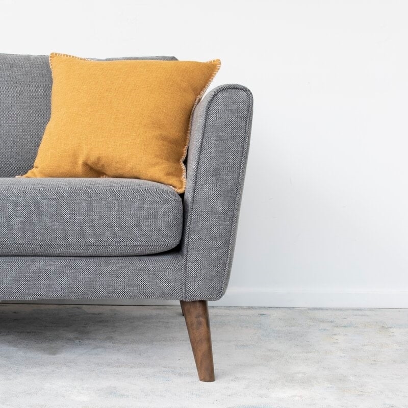 Allora Mid-Century Microfiber Sectional Left Chaise Sofa in Light Gray