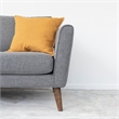 Allora Mid-Century Microfiber Sectional Left Chaise Sofa in Light Gray