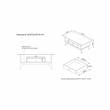 Allora Mid-Century Glass Coffee Table in Espresso