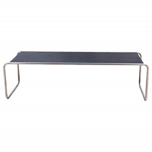 Allora Mid-Century Wood Coffee Table with Chrome Legs