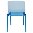 Allora Mid-Century Modern Dining Side Chair in Blue (Set of 4)