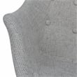 Allora Mid-Century Twill Fabric Eiffel Base Rocking Chair in Gray