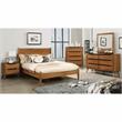 Allora 2pc Mid-Century Wood Bedroom Set - King + Nightstand in Oak