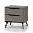 Allora 3pc Mid-Century Wood Bedroom Set - Queen + Nightstand + Chest in Gray