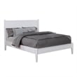 Allora 2pc Mid-Century Wood Bedroom Set - King + Nightstand in White