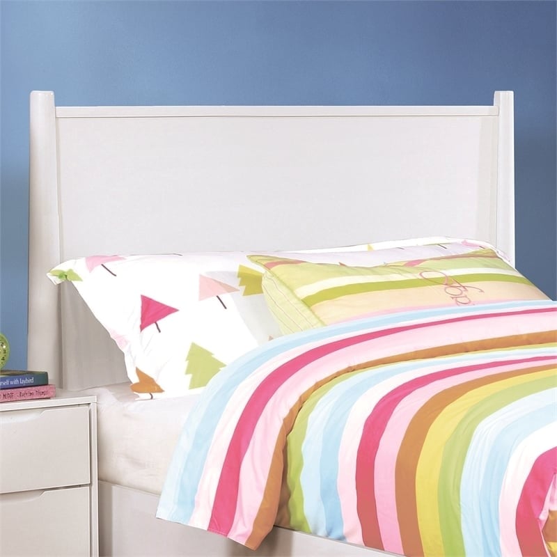 Allora 2pc Mid-Century Wood Bedroom Set - King + Nightstand in White