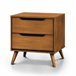 Allora 3pc Mid-Century Wood King Bedroom Set - King + Nightstand + Chest in Oak