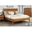 Allora 3pc Mid-Century Wood King Bedroom Set - King + Nightstand + Chest in Oak