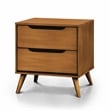 Allora 4pc Wood Bedroom Set - King + 1 Nightstand + 1 Dresser +1 Mirror in Oak