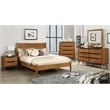 Allora 4pc Wood Bedroom Set - King + 1 Nightstand + 1 Dresser +1 Mirror in Oak