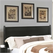 Allora 4pc Wood Bedroom Set - King + 1Nightstand + 1Dresser +1Mirror in Black