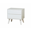 Allora 4pc Wood Bedroom Set - Queen+Nightstand+Dresser+Mirror in White